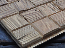 Die Holz-Mosaik-Platten
